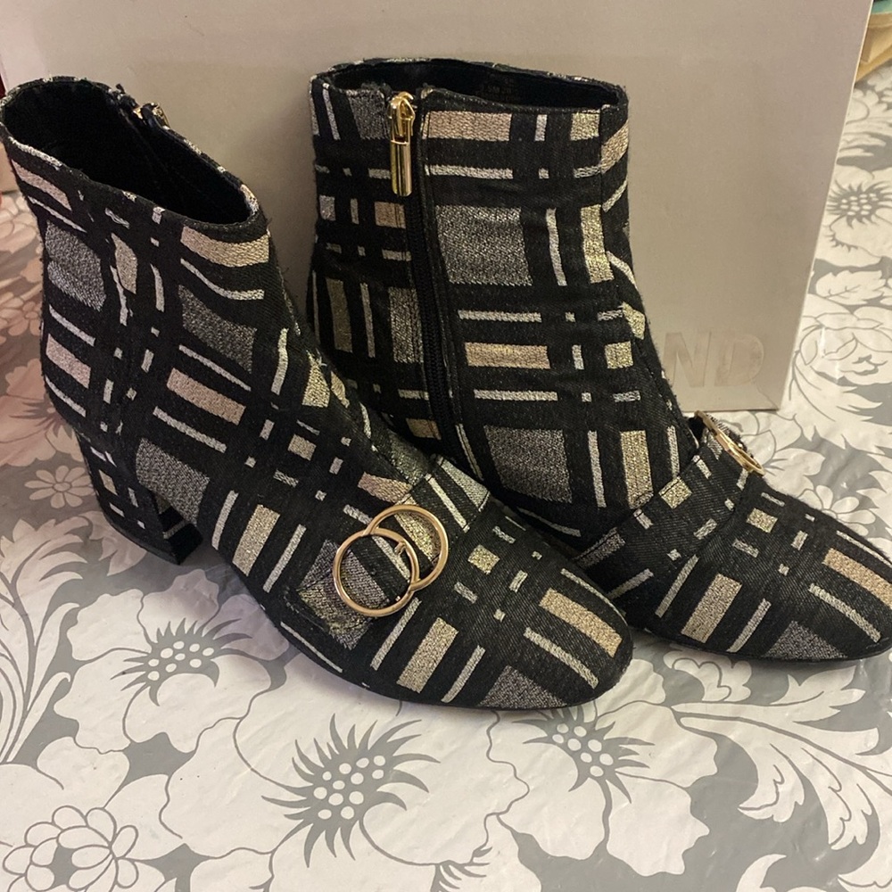 Bleecker & Bond Sparkling Plaid Booties